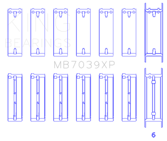 King Engine Bearings BMW M20/M50 2.0L/2.5L/2.7L Performance Main Bearing Set - Size STDX