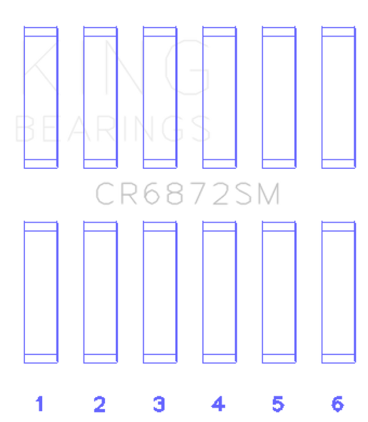 King Engine Bearings Toyota 1GR-FE Connecting Rod Bearing Set - Size +.25mm