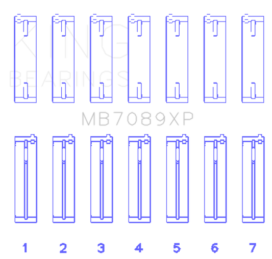 King Engine Bearings Volkswagen VR6 2.8L Performance Main Bearing Set - Size STD