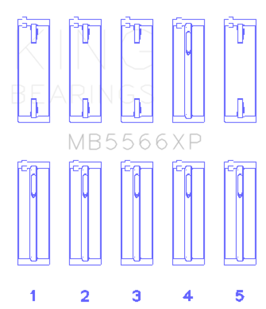 King Engine Bearings Audi A4 1.8L AEB Performance Main Bearing Set - Size STD