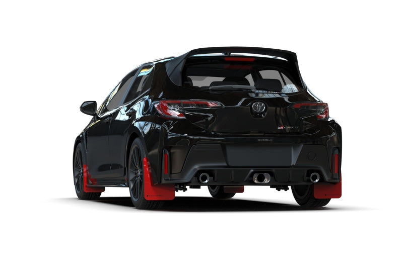 Rally Armor 23-26 Toyota GR Corolla Red UR Mud Flap w/White Logo