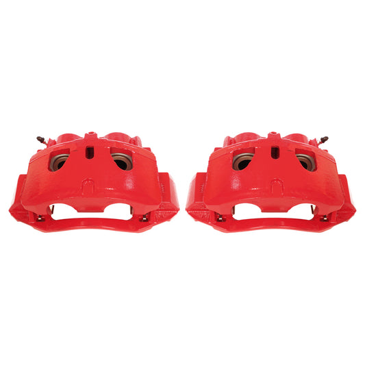Power Stop 11-19 Chevrolet Silverado 2500 HD Front Red Calipers w/Brackets - Pair