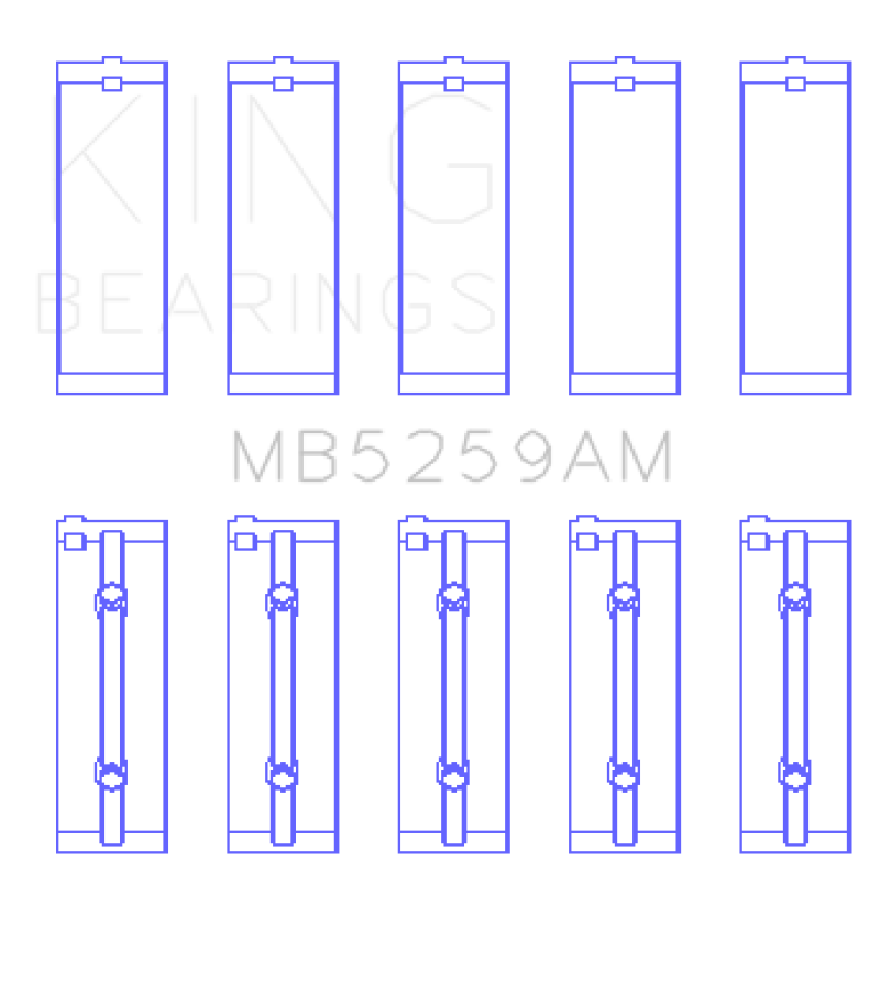 King Engine Bearings Acura B18A1/B1/C1/C5 K20A/K24A Main Bearing Set - Size STD