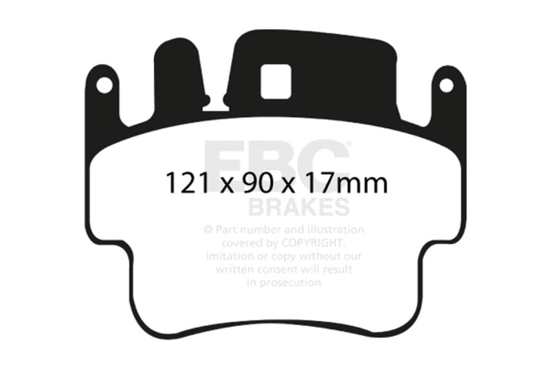 EBC 98-05 Porsche 911 (996) (Cast Iron Rotor only) 3.4 Carrera 2 Yellowstuff Front Brake Pads