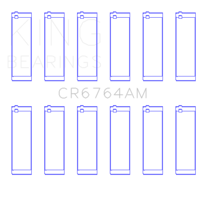 King Engine Bearings VW AES/AUE/ABV Connecting Rod Bearing Set (Set of 6) - Size STD
