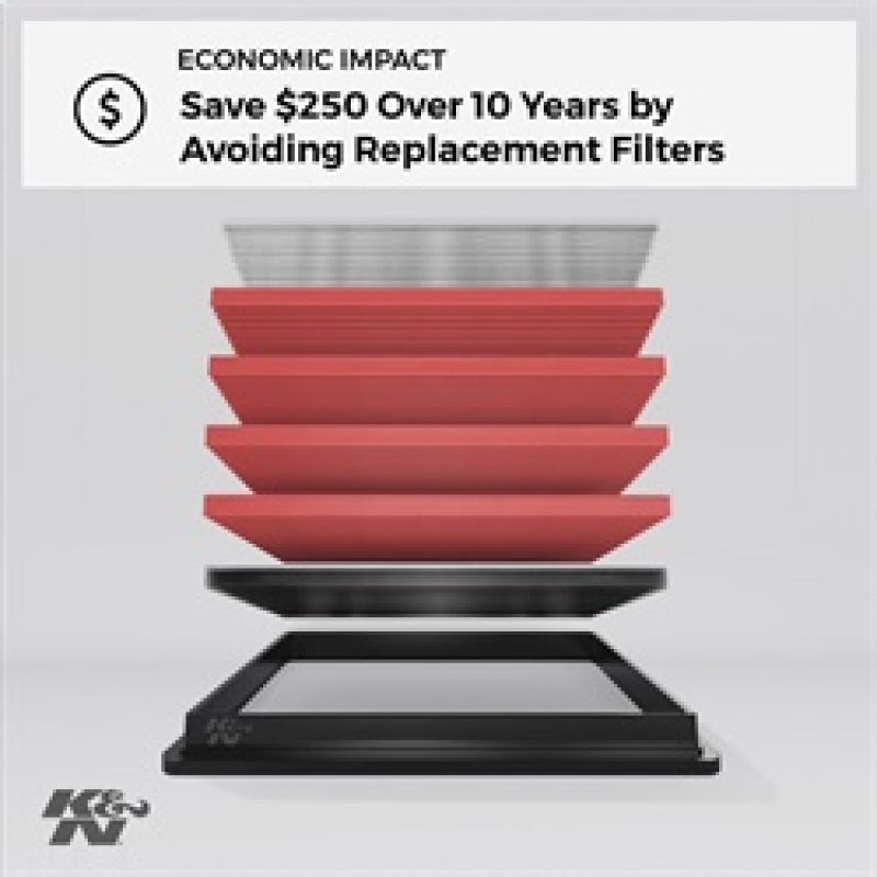 K&N Replacement Air Filter 12 -13 VW Golf VII 1.2L/1.4L / 12-13 Polo GT 1.4L / 13 Audi A3 1.4L