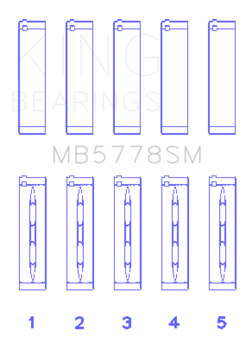 King Engine Bearings Audi/VW 1.8/2.0 TSI/TFSI Main Bearing Set - Size STD