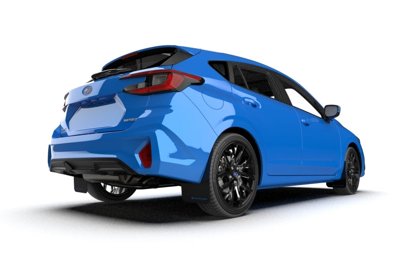 Rally Armor 24-26 Subaru Impreza Black UR Mud Flap w/ Light Blue Logo